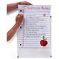 Acrylic wall mount sign holder with clear fold-over panel