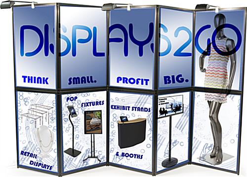 Folding Board Featuring 10 Custom Printed Panels & Lights Hook and Loop Folding Board with Prints and Halogen Lights