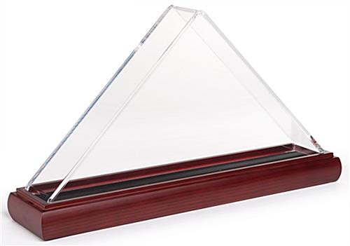 Acrylic Triangle Clear US Flag Case - Show your American Pride Acrylic triangle clear US flag case for 3' x 5' banners
