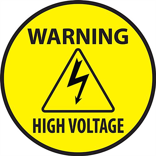 Use this High Voltage Warning Safety Decal to Caution Employees of Potential Dangers 12" x 12" high voltage warning safety decal