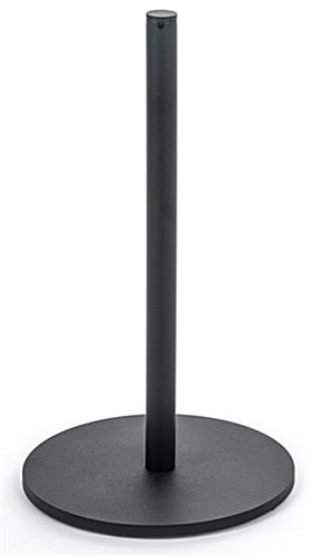 8-Barrier Black Low Profile Stanchion System for Museums 1 Pole of the 8-Barrier Black Low Profile Stanchion System
