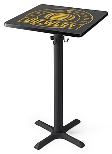 Digital Print-On Cocktail Table with Personalized Top Creates a Fully-Realized Experience Round digital print-on cocktail table with personalized design