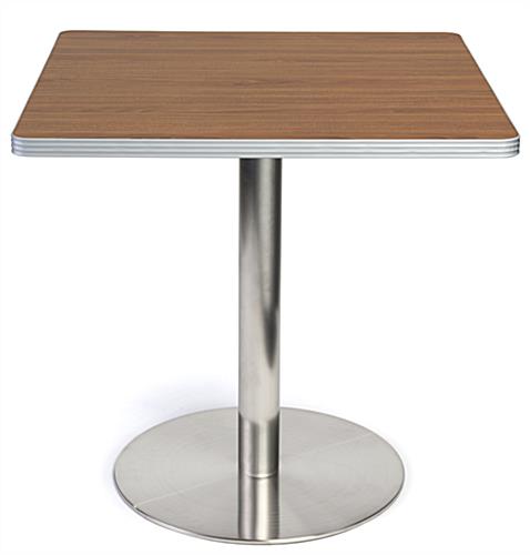 Update Your Cafeteria With a Dining Height Breakroom Cafe Table Dining height breakroom cafe table with dark finish tabletop