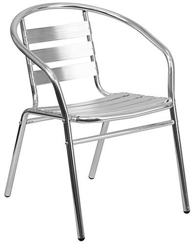 Aluminum Indoor/Outdoor Stack Chair Works Great for Homes and Businesses Aluminum indoor/outdoor stack chair in modern style
