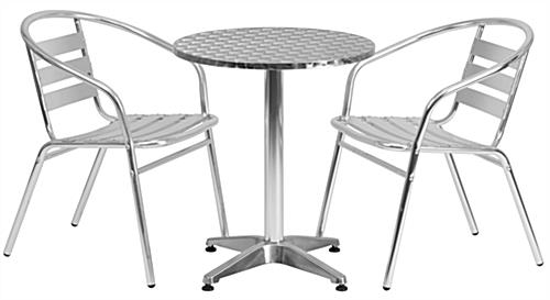 Aluminum Outdoor Bistro Set for Patios Aluminum outdoor bistro set with 3 pieces
