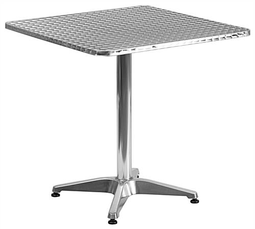 Durable and Stylish Contemporary Aluminum Bistro Table Contemporary aluminum bistro table with modern outdoor style