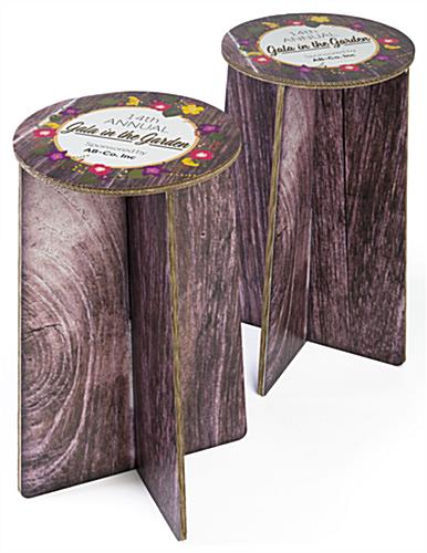 Branded Cardboard Party Stools Set of Two Set of two branded cardboard party stools