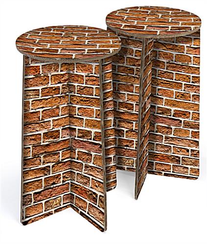 Cardboard Trade Show Stools with Double Wall Corrugated Construction corrugated cardboard trade show stools for events