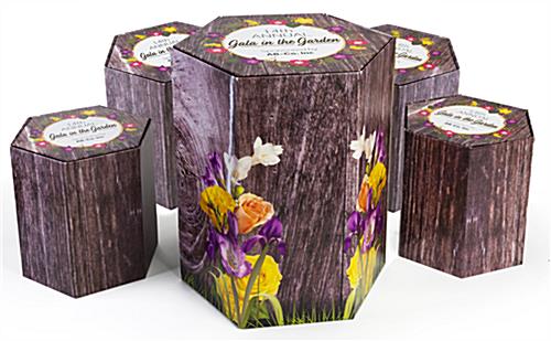5-Piece Custom Print Branded Cardboard Furniture Set Branded cardboard furniture set with 4 stools and 1 table