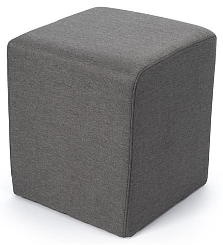 Cube Ottoman Seating is 17" Tall Cube ottoman seating with high quality gray uphostery