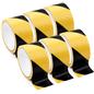 Black and yellow vinyl floor tape with no leave-behind residue
