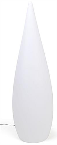 This Teardrop LED Floor Light is a Modern Accent Lighting Solution 60" Teardrop LED floor light with 16 color settings