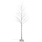 Lighted birch tree with steady or twinkling light settings
