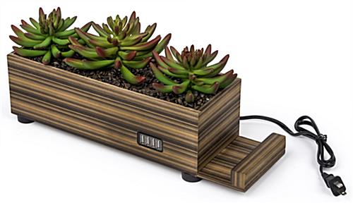 Subtle Plastic Succulents Decorative Charging Planter Enhances Modern Décor functional and stylish plastic succulents decorative charging planter