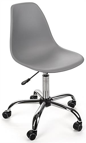 Front Shot of Rolling Molded Chair Rolling Molded Chair with Adjustable Height