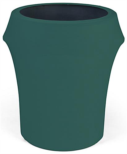 Place These Spandex Trash Can Covers to Help Hide Unattractive Waste Barrels Green spandex trash can covers fits 55 gallon waste barrels
