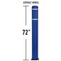 Blue 72 inch flexible parking bollard with HDPE material