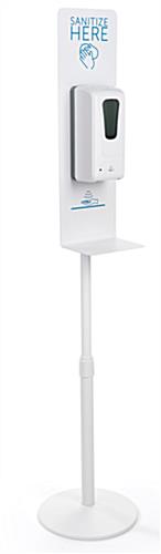Place this White Hand Sanitizing Dispenser Floor Stand in Office Lobbies White hand sanitizing dispenser floor stand