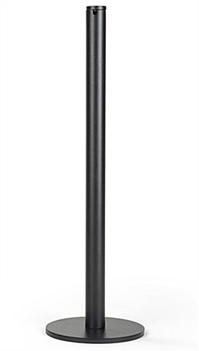 Slender Floor Mount Gallery Stanchion Maintains Visual Harmony Powder coated stainless steel floor mount gallery stanchion