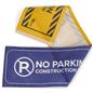 Barrier sign with solvent printing