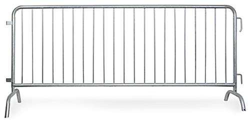 This Crowd Control Barricade has Bridge Feet for Added Safety Crowd control barricade with 8 foot length