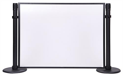 This Clear Barrier Panel for Stanchions Is a Stylish Crowd Control Solution Clear barrier panel for stanchions includes two panes