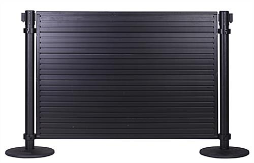 This Slatwall Panel for Stanchions Is a Stylish Crowd Control Solution Slatwall panel for stanchions with 48 inch by 34 inch board