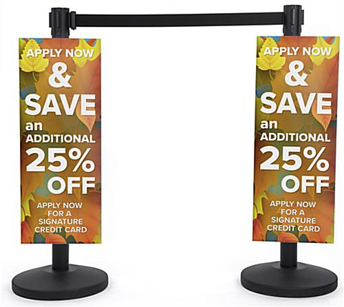 Coroplast Stanchion Advertising Poster Comes in Set of Two for Maximum Visibilty full color custom coroplast stanchion advertising poster
