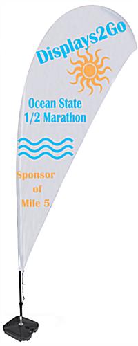 Teardrop Flag with 2 Color Printing Teardrop Flag with 2 Color Printing