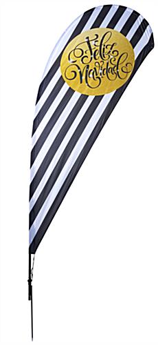 Feliz Navidad Holiday Teardrop Flag for Retail Advertising feliz navidad holiday teardrop flag with gold accent