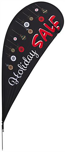 "Holiday Sale" Teardrop Flag with Ornament Graphics "Holiday Sale" Teardrop Flag with Predesigned Graphics