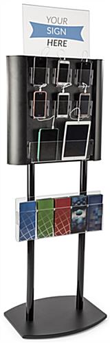 Multiple Cell Phone Charging Station with Brochure Pockets Multiple Cell Phone Charging Station with Literature Holder
