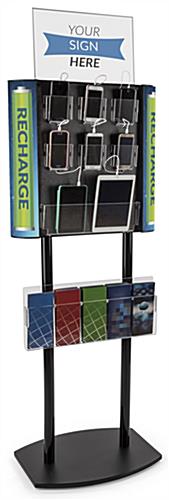Brochure Holder and Commercial Cell Phone Charging Station Commercial Cell Phone Charging Station with Literature Pocket