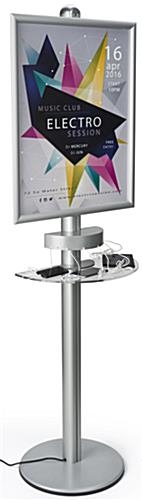 Mobile Device Charging Kiosk for Tablets Silver Mobile Device Charging Kiosk