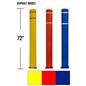Flexible parking bollard with three color choices