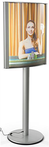 Propped View of 22 x 28 Curved Lightbox Stand Snap-Open 22 x 28 Curved Lightbox Stand