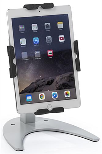 Aluminum Tablet Stand with Expanding Enclosure Silver Aluminum Tablet Stand