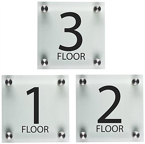 Floor Number Signs for Hotels Floor Number Signs, 6" Wide
