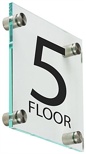 Office Floor Number Sign for Staircases Office Floor Number Sign, 6" Overall Width