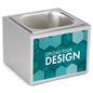 Branded steel countertop ice bin with complete UV digital printing capabilities