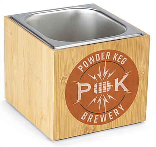 This Bamboo Branded Ice Housing with Full Color Graphics Is a Great Way to Display Your Company Logo Bamboo branded ice housing with full color custom graphics