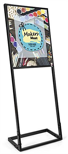 Custom Printed 22" by 28" Push Fit Sign on SEG Tension Fabric Poster Stand SEG tension fabric poster stand with 22in by 28in full color custom printed sign