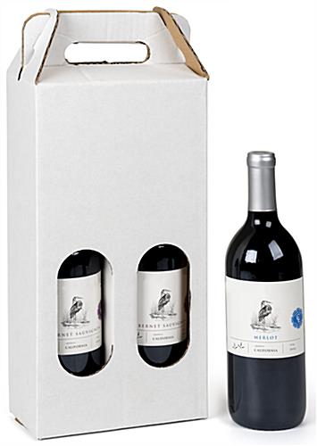 This 2 Bottle Cardboard Wine Carry Box Is the Perfect Way to Take Your Favorite Blends to Go 2 bottle cardboard wine carry box houses 750 ml containers