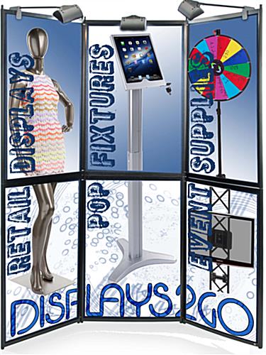 Custom Artwork 6 Panel Trade Show Display with Halogen Lights