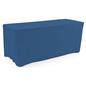 Navy blue trade show table throws