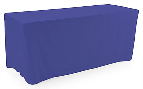 These Trade Show Table Throws are Perfect for Business Conference Displays Royal blue trade show table throws