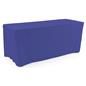 Royal blue trade show table throws
