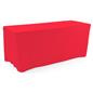 Red trade show table throws
