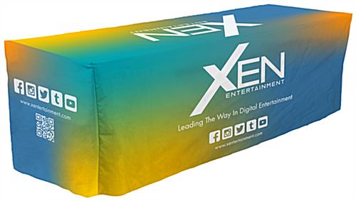 8' Fitted Tablecloth Made of Polyester 8' Fitted Tablecloth with Dye Sublimination