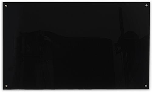 60 x 36 Magnetic Glass Marker Board, Black Finish Black 60 x 36 Magnetic Glass Marker Board